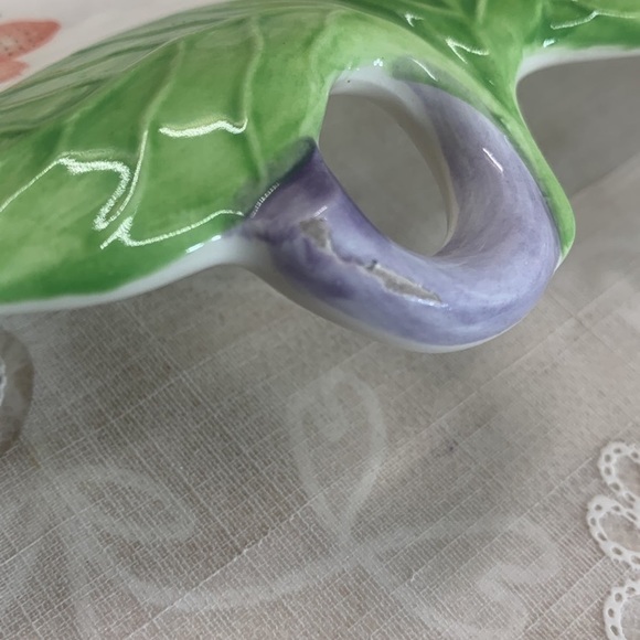 12x12" Vintage Japan Fruity Tominaga Peach shaped platter - Picture 9 of 10